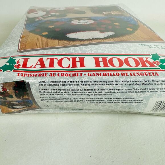 Wonder Art Holiday Latch Hook Snowmen Vintage Christmas Rug Decoration Crafts - Picture 3 of 6